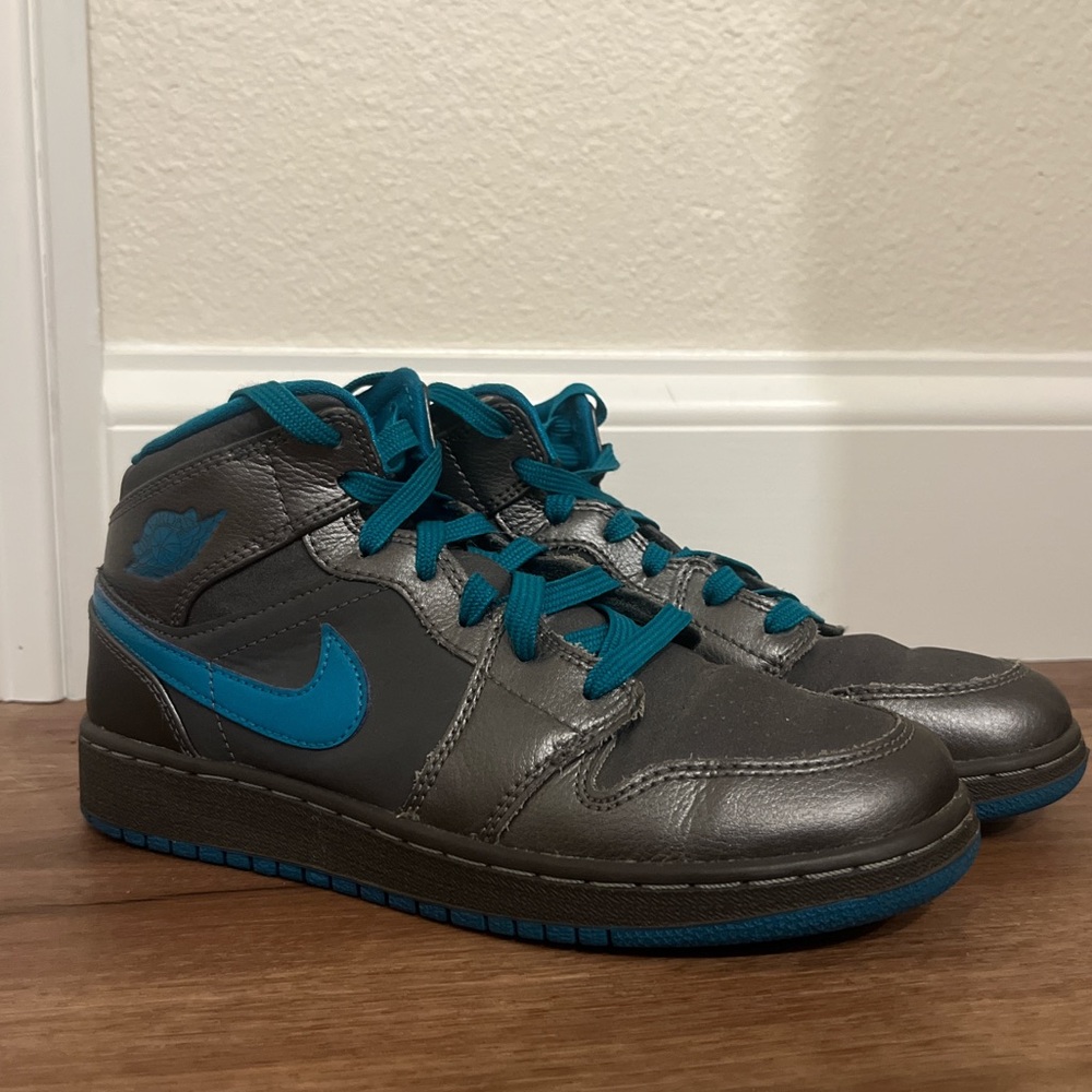Nike Grey and Blue Air Jordans